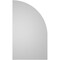 Ekena Millwork Quarter Round Top Left Surface Mount PVC Gable Vent w/ 3-1/2"W x 1"P Standard Frame, 20"W x 34"H GVPQL20X3401SN - alternate 3